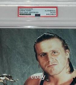 Wwe Owen Hart Hand Signed 8x10 Photo Encapsulated With Psa Dna Coa Very Rare