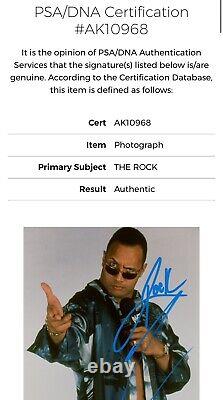 Wwe The Rock Hand Signed 8x10 Wrestling Photo Original R/r With Psa Dna Coa Rare