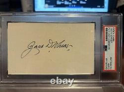 Zach Wheat PSA/DNA COA Autographed Index Card Brooklyn Dodgers, D 1972