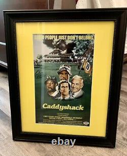 (psa/dna Coa) Signed Rare Chevy Chase Caddyshack Auto Movie Poster Framed