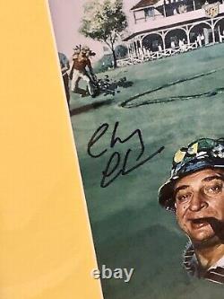 (psa/dna Coa) Signed Rare Chevy Chase Caddyshack Auto Movie Poster Framed
